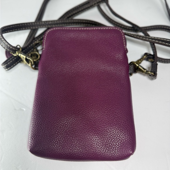 Chala Purple and Brown Crossbody Bag with Pig Design - Picture 2 of 9